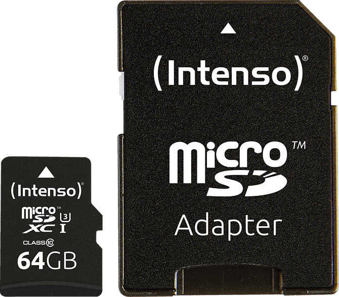INTENSO 3433490 microSDXC, Class 10, Ultra High Speed (UHS-1), 64 GB, 90 MB/s