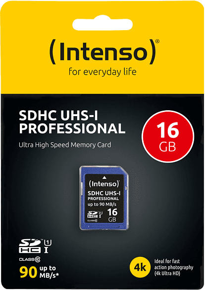 INTENSO 3431470, SDHC, 16 GB, 90 MB/s