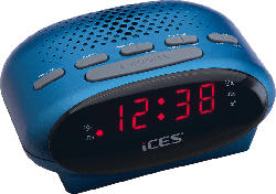 ICES ICR-210 Uhrenradio (PLL UKW Tuner, UKW, Blau)