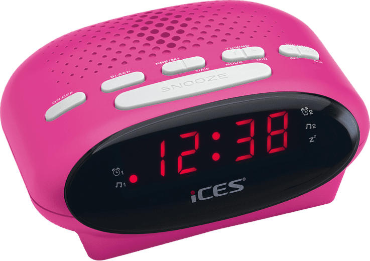 ICES ICR-210 Radio-Uhr (PLL UKW Tuner, UKW, Pink)