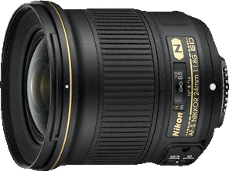 NIKON AF-S NIKKOR 24 mm 1:1.8G ED 24 mm f/1.8 AF-S, ED, N (Objektiv für Nikon F-Mount, Schwarz)