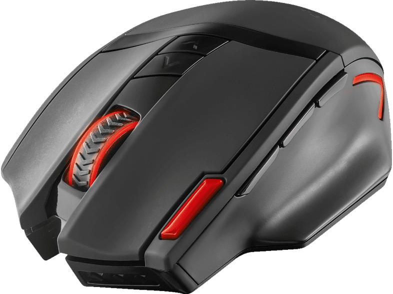TRUST GXT 130 Gaming Maus, Schwarz/Rot