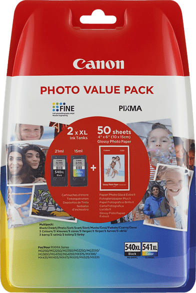 CANON PG-540XL/CL-540XL Tintenpatrone Photo Value Pack mehrfarbig (5222B013AA)