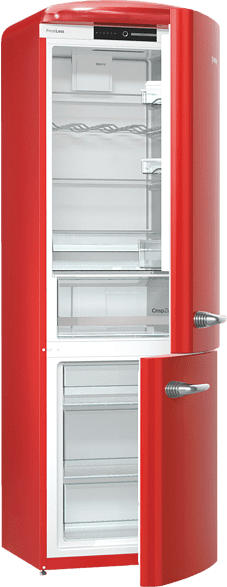 GORENJE ORK193RD Kühlgefrierkombination (A+++, 154 kWh/Jahr, 1940 mm hoch, Rot)