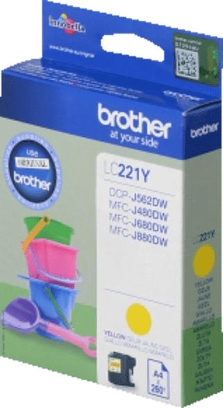 BROTHER Original Tintenpatrone Gelb (LC-221Y)