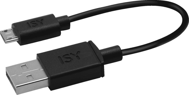 ISY IUC-1002, Ladekabel, 0.15 m, Schwarz