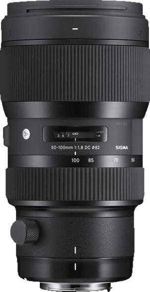 SIGMA 693954 50 mm-100 mm f/1.8 DC, HSM (Objektiv für Canon EF-Mount, Schwarz)