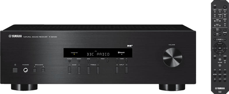 YAMAHA R-S202D Stereo-Receiver (2 Kanäle, 115 Watt pro Kanal, Schwarz)