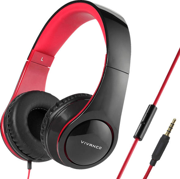 VIVANCO SR 660, Over-ear Kopfhörer Schwarz/Rot
