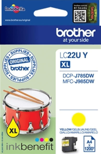 BROTHER Original Tintenpatrone Gelb (LC-22UY)