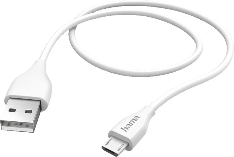 HAMA Micro-USB, Datenkabel/Ladekabel, 1.4 m, Weiß