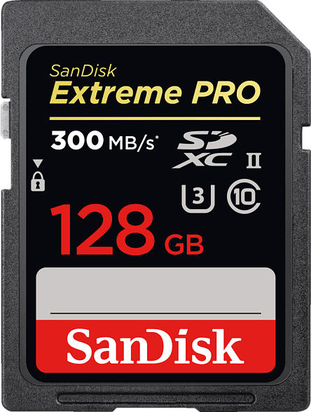 SANDISK Extreme PRO® UHS-II, SDXC Speicherkarte, 128 GB, 300 MB/s
