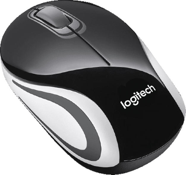 LOGITECH M187 Mini Funkmaus, Schwarz/Silber