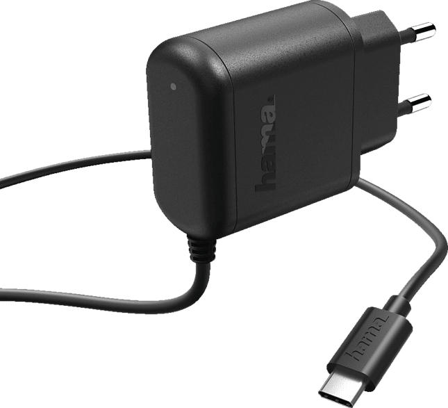 HAMA USB Typ-C Ladegerät, Schwarz