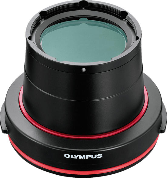 OLYMPUS PPO-EP03 Makro Unterwasser-Objektiv-Anschluss, Schwarz/Rot