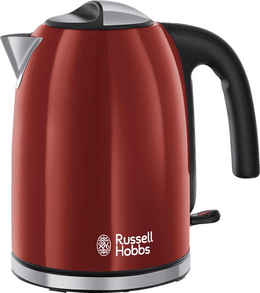 RUSSELL HOBBS 20412-70 Flame Red Wasserkocher, Rot/Edelstahl/Schwarz