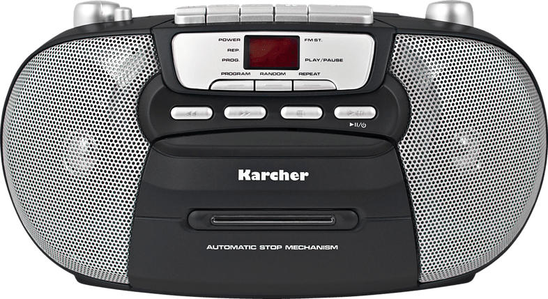 KARCHER RR 5040-B Oberon Boombox mit Kassettendeck Radio (Schwarz)