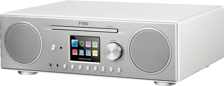 ATEMIO PTEC Pilatus Radio (Digital, Weiß/Silber)