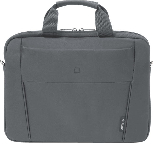 DICOTA Slim Case BASE Notebooktasche, Umhängetasche, Grau