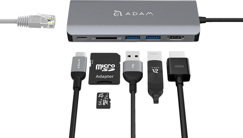 ADAM ELEMENTS CASA HUB A01 - 6 port USB-Hub, Grau