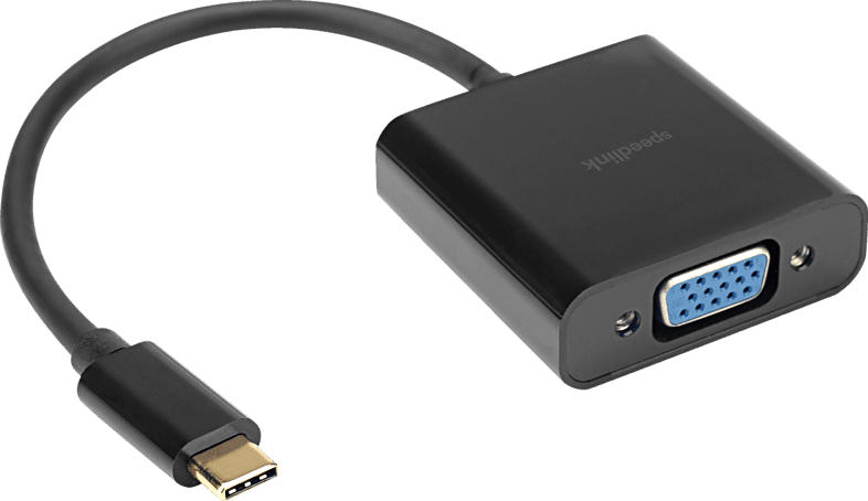 SPEEDLINK USB-C zu VGA Adapter, Schwarz