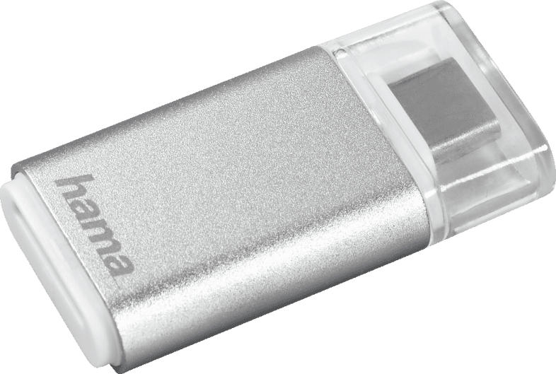 HAMA USB-3.1-Typ-C-OTG Kartenleser, Silber