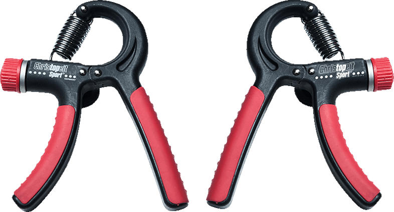 CHRISTOPEIT 2x Handexpander, Schwarz/Rot