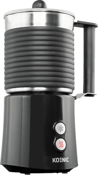 KOENIC KMF 5212 Milchaufschäumer, Edelstahl/Schwarz, 650 Watt, 0.4 l