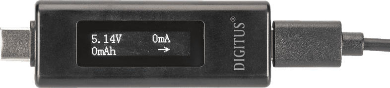 DIGITUS DA 70612 USB Typ-C Power Monitor Spannungsprüfer, Schwarz