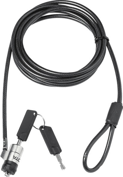 DICOTA Security T-Lock Pro, Single (3 x 7 mm slot), Schloss, Schwarz/Silber