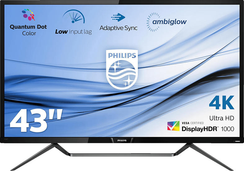 PHILIPS 436M6VBPAB/00 42.51 Zoll UHD 4K Monitor (4 ms Reaktionszeit, FreeSync, 60 Hz)