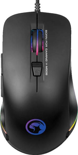 MARVO M508 Gaming Maus, Schwarz mit Beleuchtung: Regenbogen-Effekt