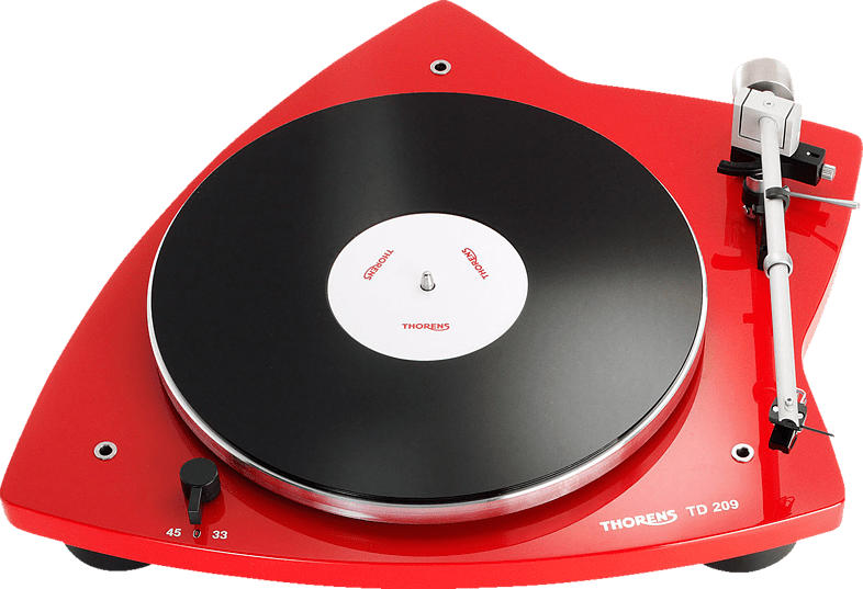 THORENS TD 209 Plattenspieler (Hochglanz Rot)
