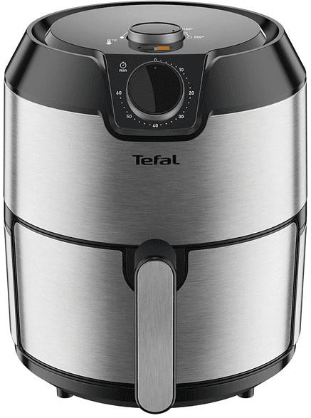 TEFAL EY201D Easy Fry Classic + Heißluftfritteuse, Schwarz/Edelstahl