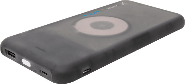 XLAYER Wireless Discover Powerbank 37.0 Wh (3.7V / 10.000 mAh) Tranparent/Anthrazit