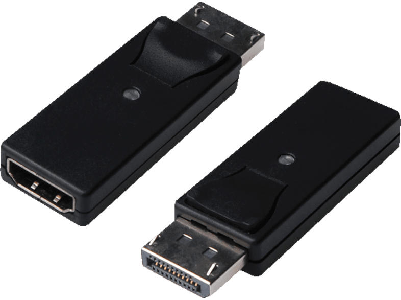 DIGITUS DB-340602-000-S DP - HDMI Typ A, mit Verriegelung, DP 1.1a, Full HD Adapter, Schwarz