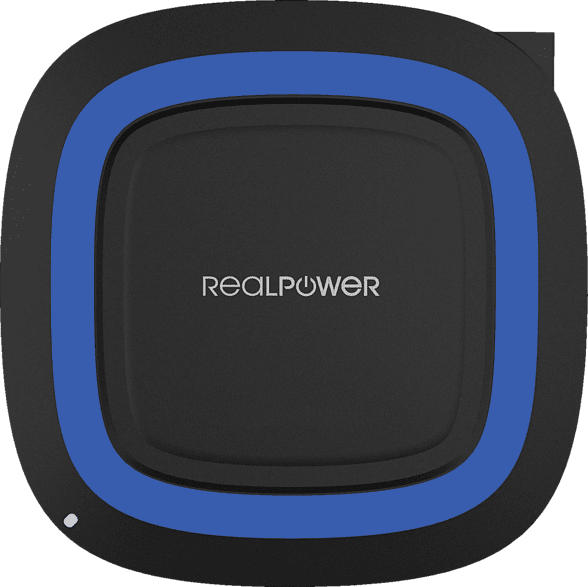 REALPOWER FreeCharge-10, Induktive Ladestation, Schwarz/Blau