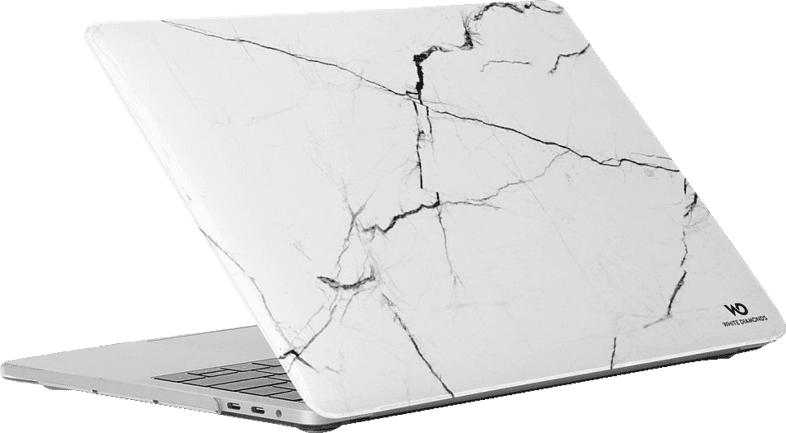 WHITE DIAMONDS Marble Notebooktasche, Backcover, Weiß