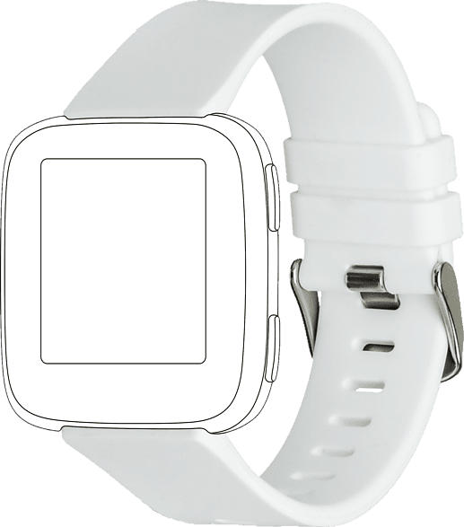 TOPP 40-37-1902, Ersatz-/Wechselarmband, Fitbit, Versa, Weiß