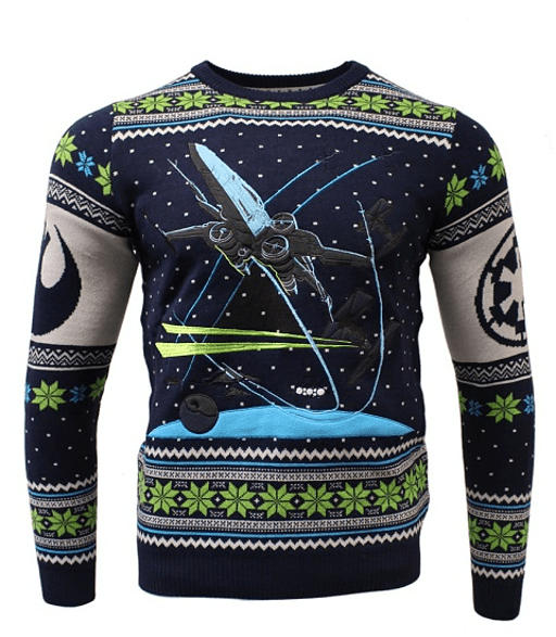 NUMSKULL Star Wars X-Wing: Battle of Yavin Xmas Pullover XXL Strickpullover, Mehrfarbig