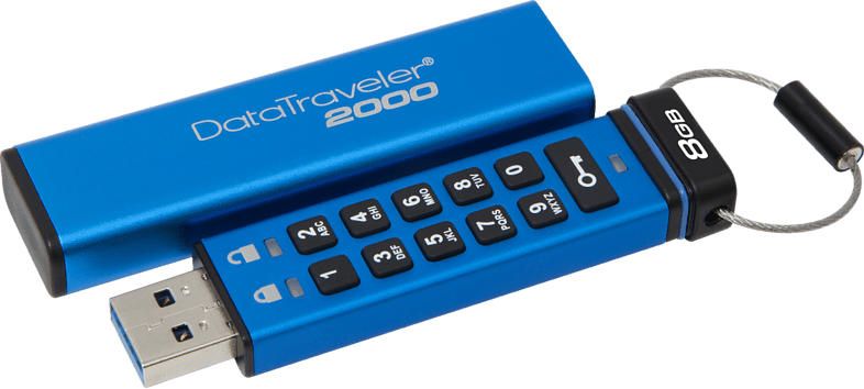 KINGSTON DataTraveler 2000 USB-Stick, Metallic-blau, 8 GB