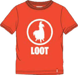 MUSTERBRAND Kids Loot Lama 140 T-Shirt, Orange