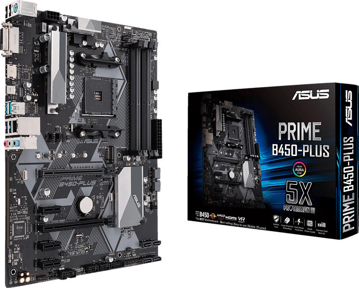 ASUS Prime B450-Plus Mainboard Schwarz