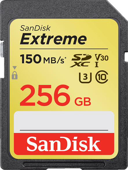SANDISK Extreme®, SDXC Speicherkarte, 256 GB, 150 MB/s