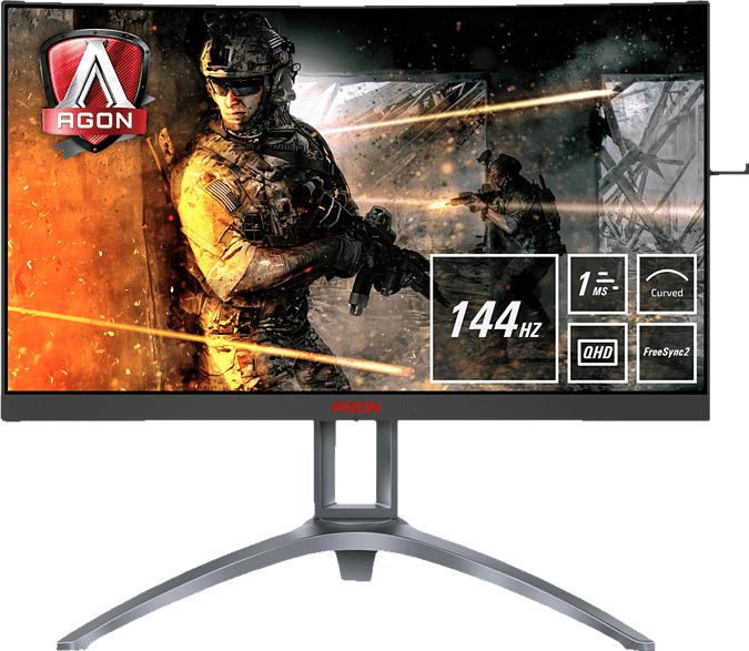 AOC AG273QCX 27 Zoll QHD Monitor (1 ms Reaktionszeit, FreeSync 2, 144 Hz)