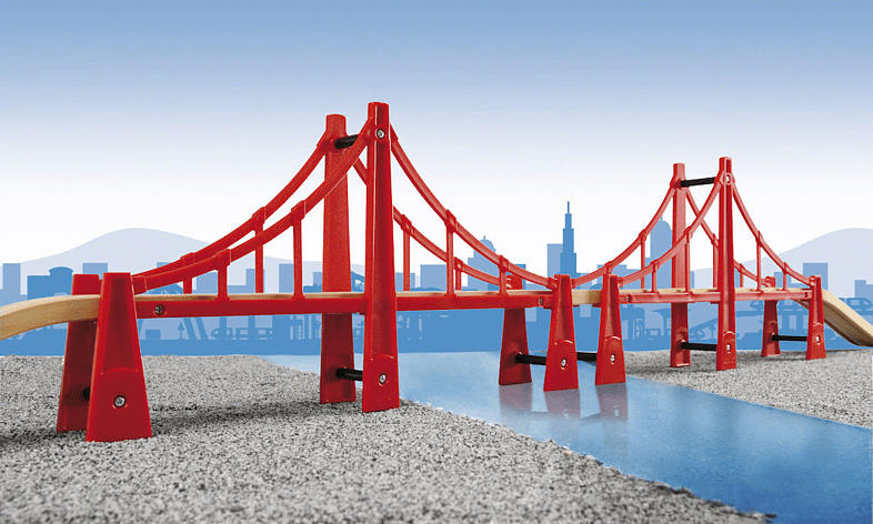 BRIO Hängebrücke Zubehör für Eisenbahn, Mehrfarbig