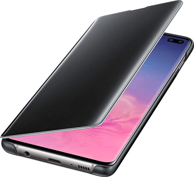 Clear View Cover für Galaxy S10+, schwarz