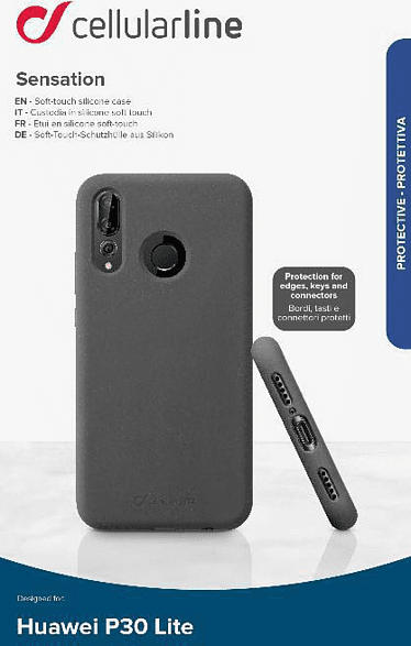 CELLULAR LINE Sensation , Backcover, Huawei, P30 Lite, Silikon, Schwarz
