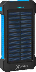 XLAYER Plus Solar Powerbank 8.000 mAh (29.6 Wh) Schwarz, Blau