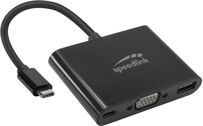 SPEEDLINK SL-180027-BK USB Adapter, Schwarz